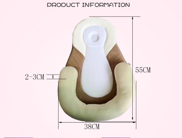 Baby Pillows for Sleeping,Baby Snuggle Nest Sleeper Lounger with Soft&amp;Breathable Head Support Pillow