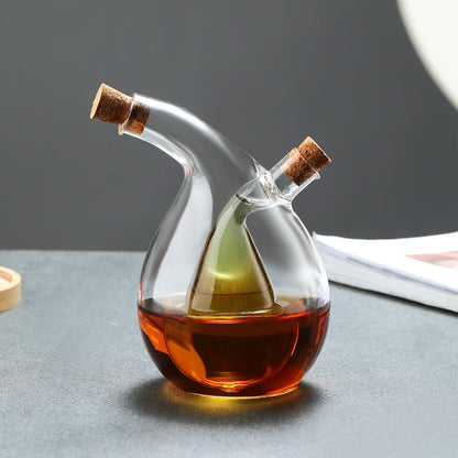 Kitchen Storage Sealed Bottles, Double-layer 2-in-1 Glass Bottles, Oil, Vinegar, Sauce, Seasoning Bottles, Kitchen Tools
