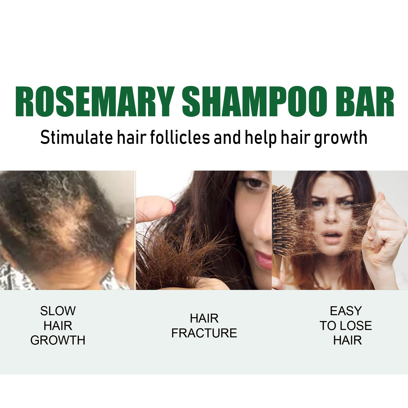 Rosemary Dense Hair Shampoo Soap To Remove Dandruff, Nourish Hair, Moisten Hair, Nourish Scalp And Improve Frizz