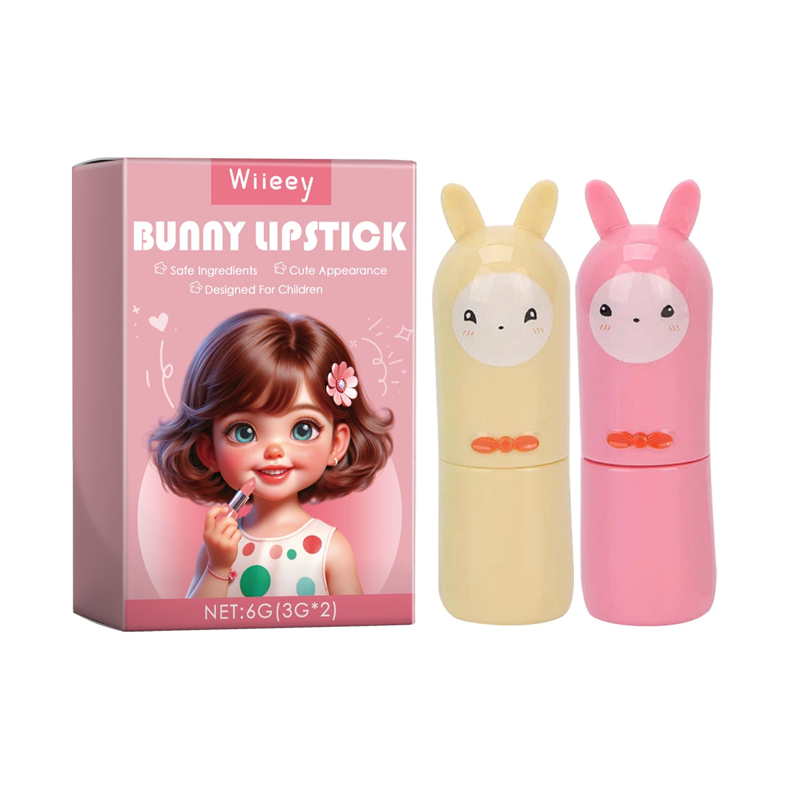 Bunny Lipstick, Easy Clean Lip Gloss Lip Oil Children&