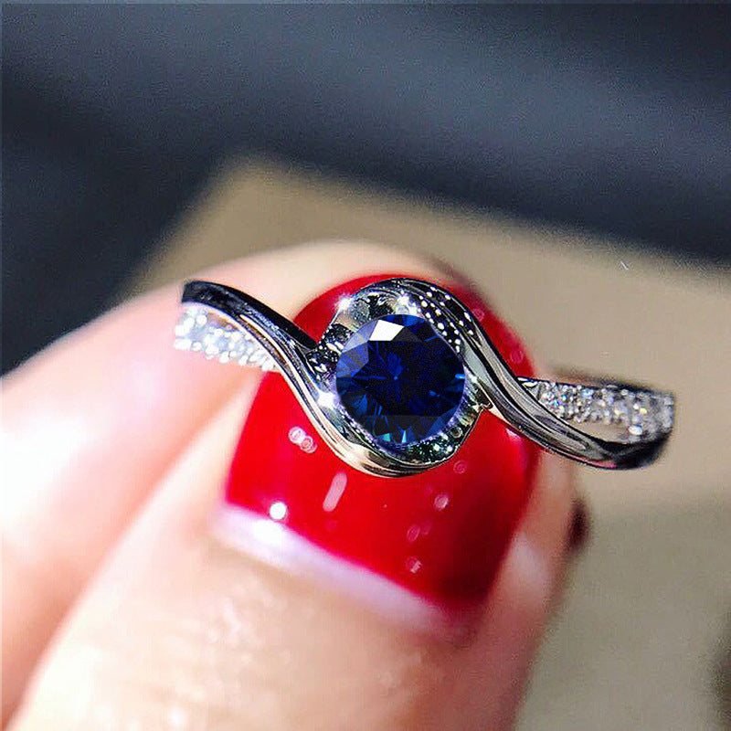 Creative Twisted Arm Eight Heart Eight Arrow Zircon Ring for Women&