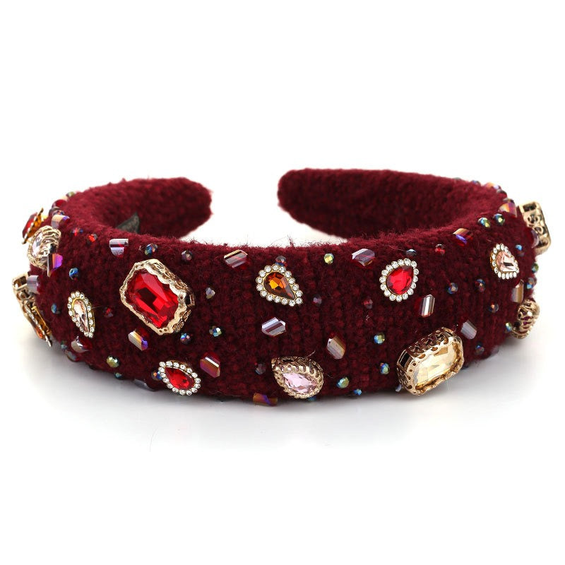 Heavy Industry Baroque Crystal Hair Hoop Women&