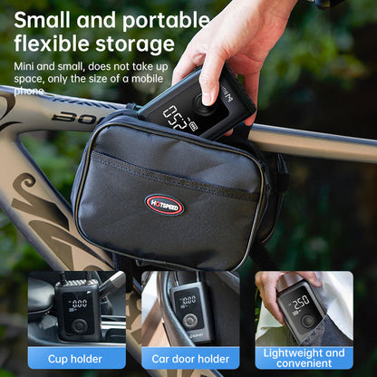 150PSI Rechargeable Electric Tire Pump with Light &amp; LCD: for cars, bikes