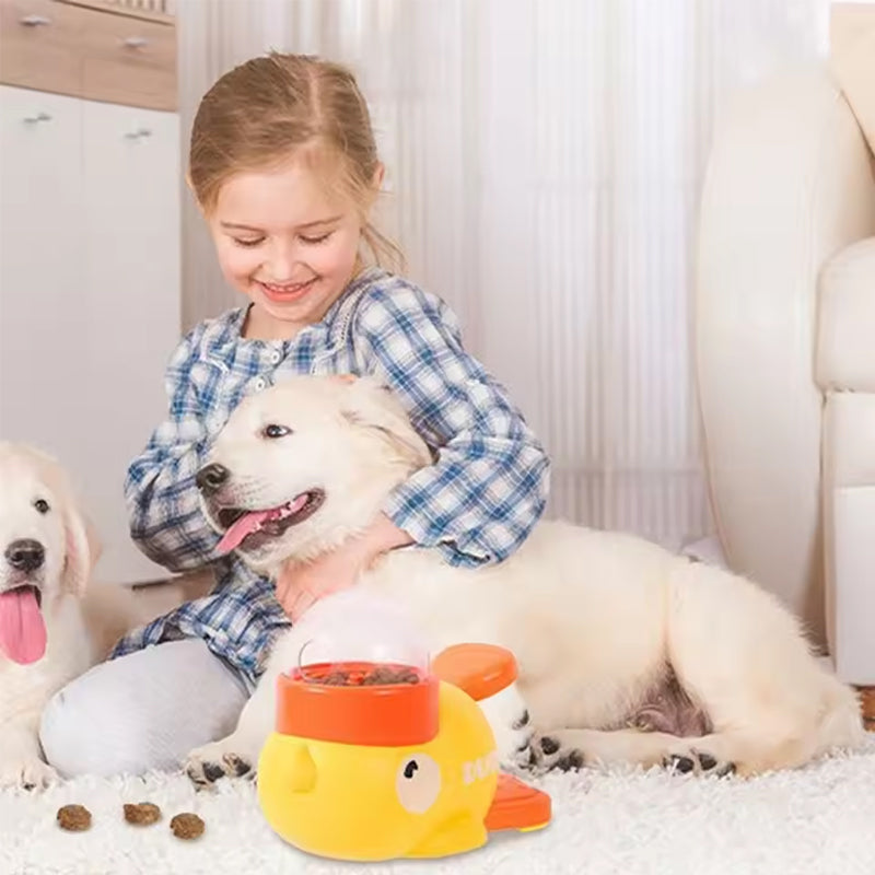 Intelligent Cartoon Dog Automatic Feeder: Large Capacity, Anti - slip, Doubles as Toy &amp; Feeding Utensil