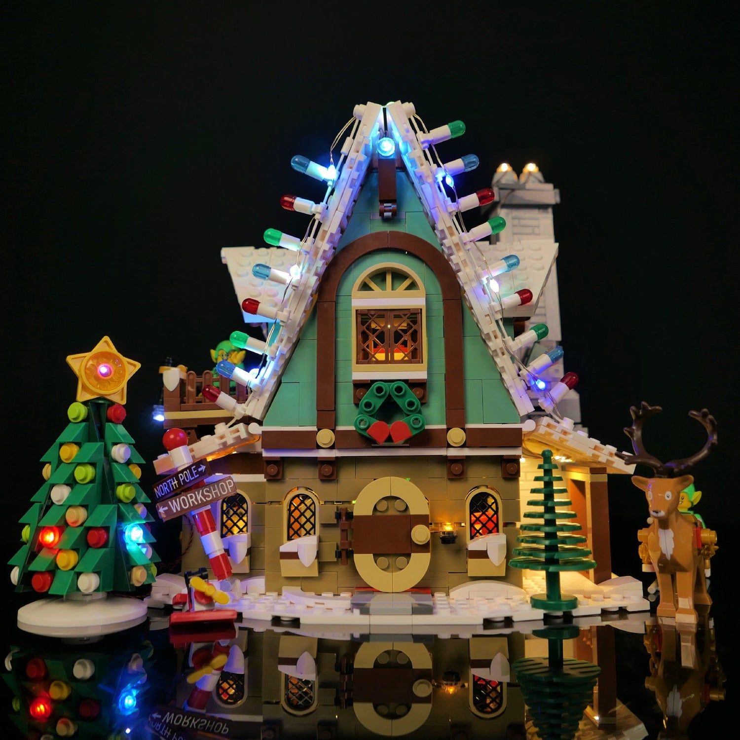 Suitable for LEGO 10275 Christmas Series Elf Magic House LED Remote Control Light
