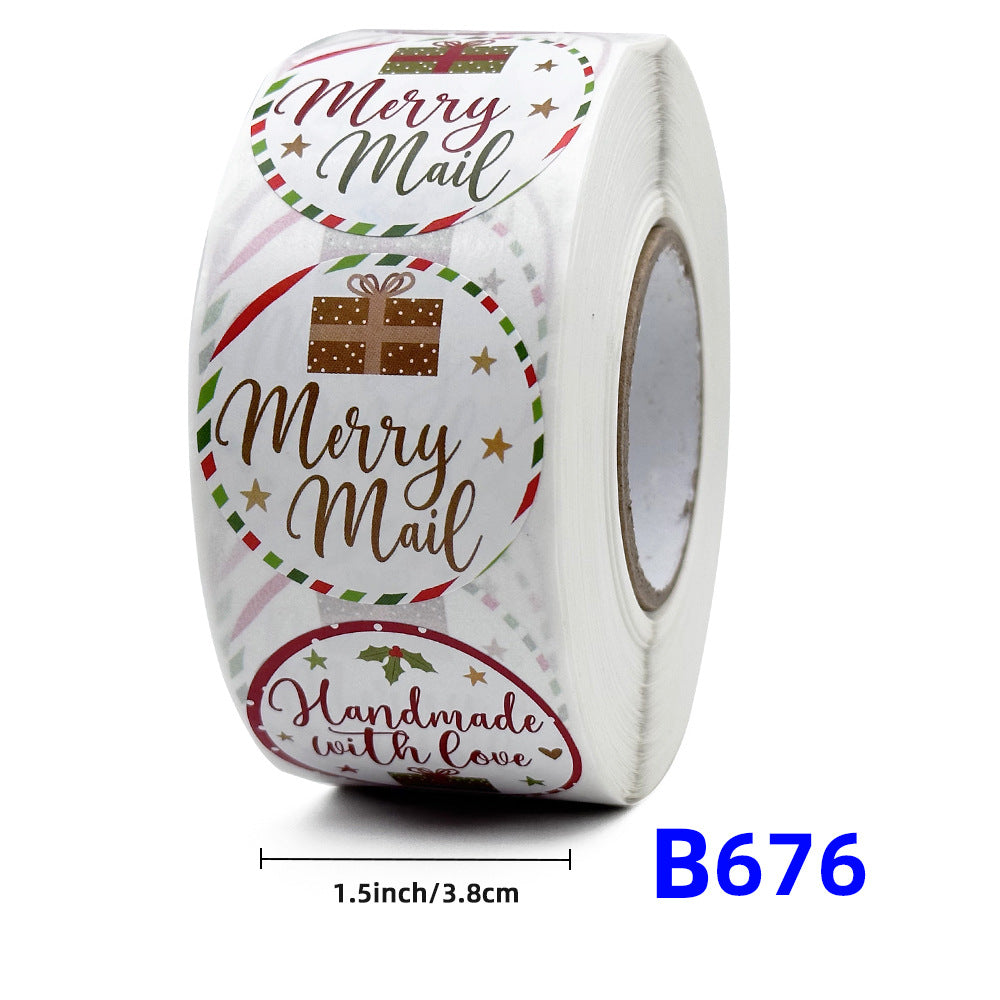 Christmas gift stickers decorative sealing sticker Merry Christmas Reward Self-adhesive labels Children&