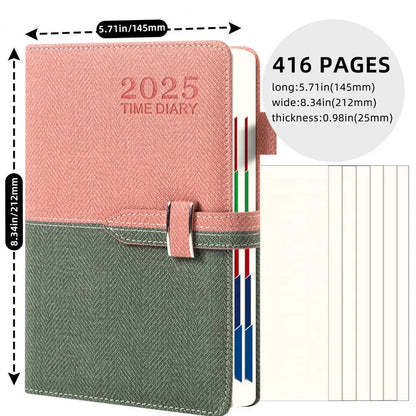 Schedule English Plan Office Efficiency Manual Calendar Notebook