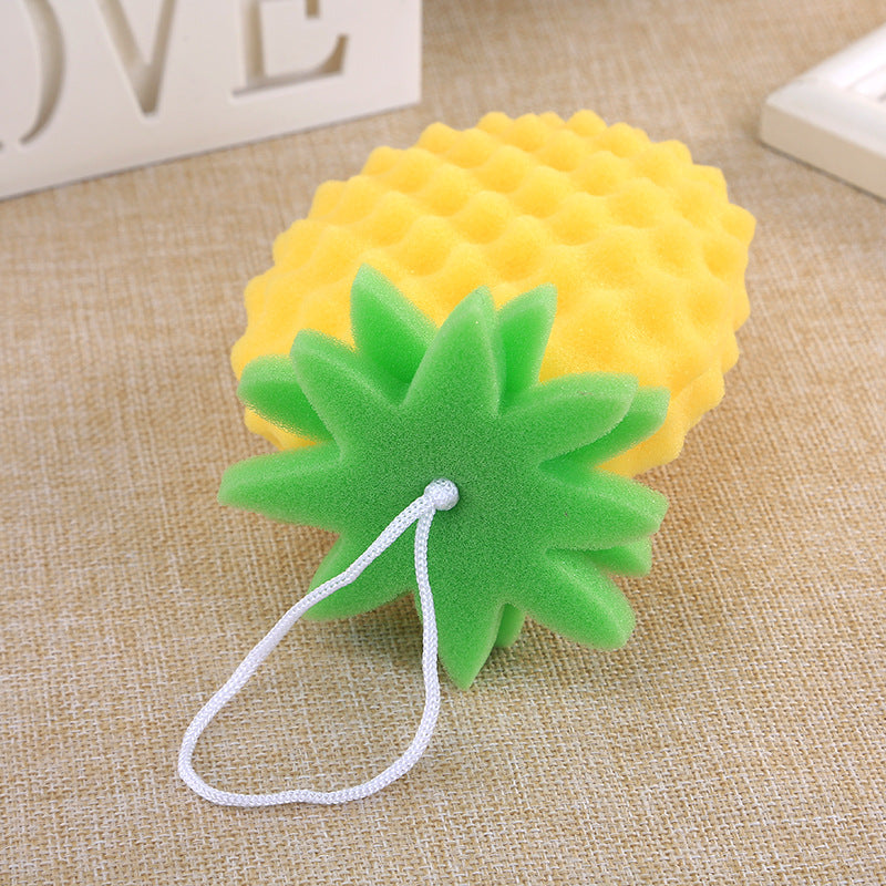 Creative Cartoon Bath Cleaning Sponge Three-Dimensional Pineapple Fruit Bath Cotton Children&
