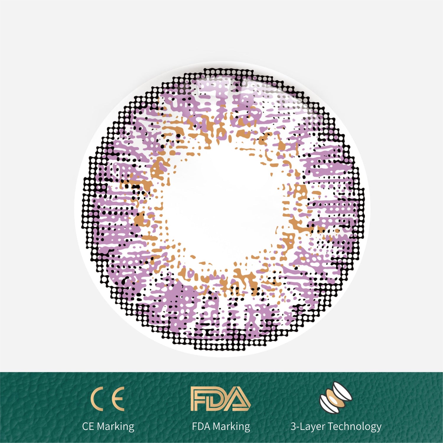 1Pcs FDA Certificate Eyes Beautiful Pupil Colorful Girl Cosplay Contact Lenses Violet