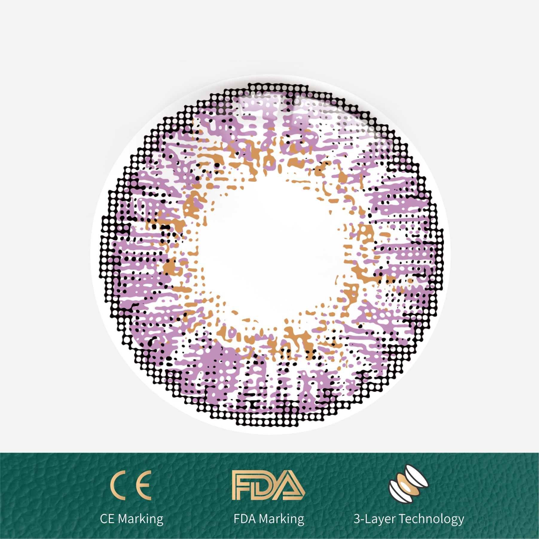1Pcs FDA Certificate Eyes Beautiful Pupil Colorful Girl Cosplay Contact Lenses Violet