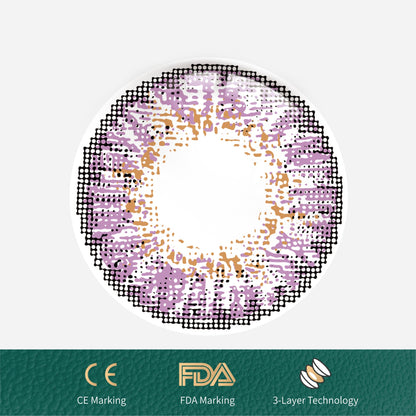 1Pcs FDA Certificate Eyes Beautiful Pupil Colorful Girl Cosplay Contact Lenses Violet
