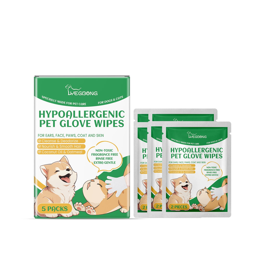 Pet Disposable Cleaning Gloves Dog Cat Hair And Skin Gentle Cleaning Care Gloves