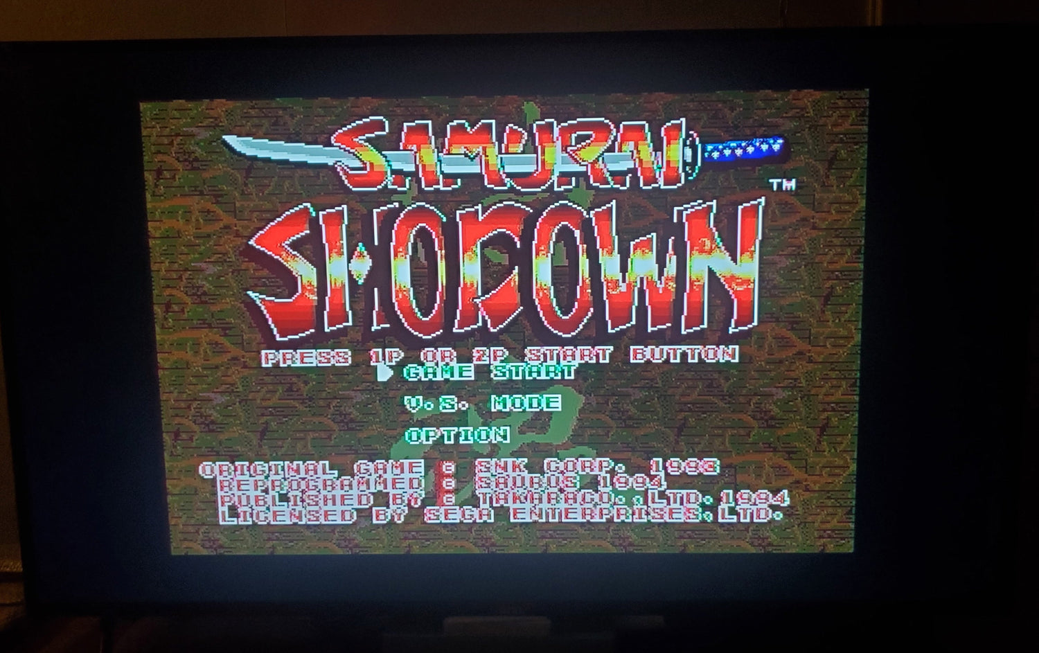 Samurai Shodown Sega Genesis Mega Drive Video Game Cartridge