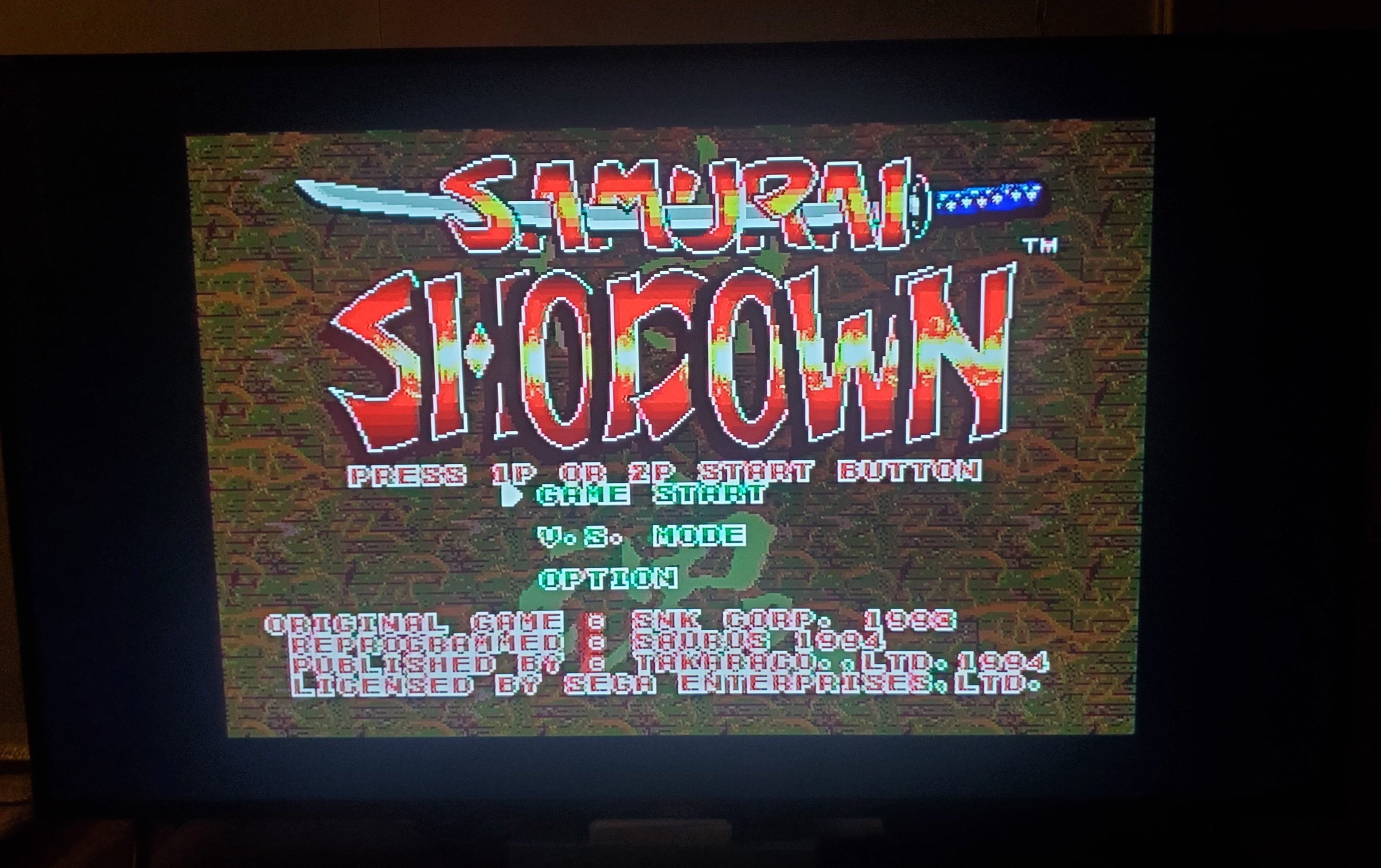Samurai Shodown Sega Genesis Mega Drive Video Game Cartridge
