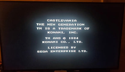 Castlevania The New Generation Sega Genesis Mega Drive Video Game