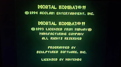 Mortal Kombat 2 SNES Video Game Cartridge Super Nintendo