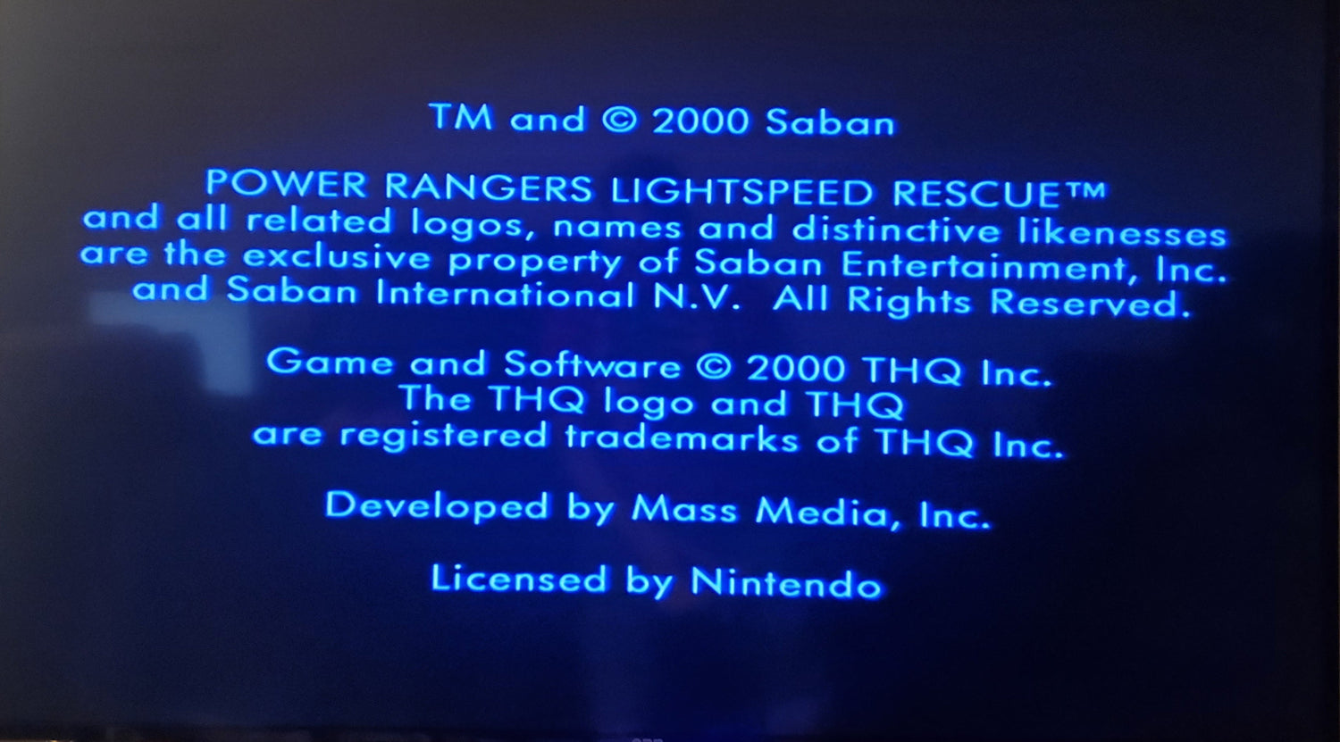Power Rangers Lightspeed Rescue N64 Nintendo 64 Video Game Cartridge 2000