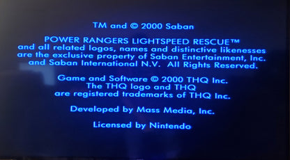 Power Rangers Lightspeed Rescue N64 Nintendo 64 Video Game Cartridge 2000