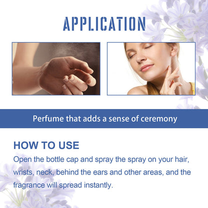 Violet Perfume Spray, Fresh Light Fragrance Behind Ears And Wrist Lasting Charm Perfume