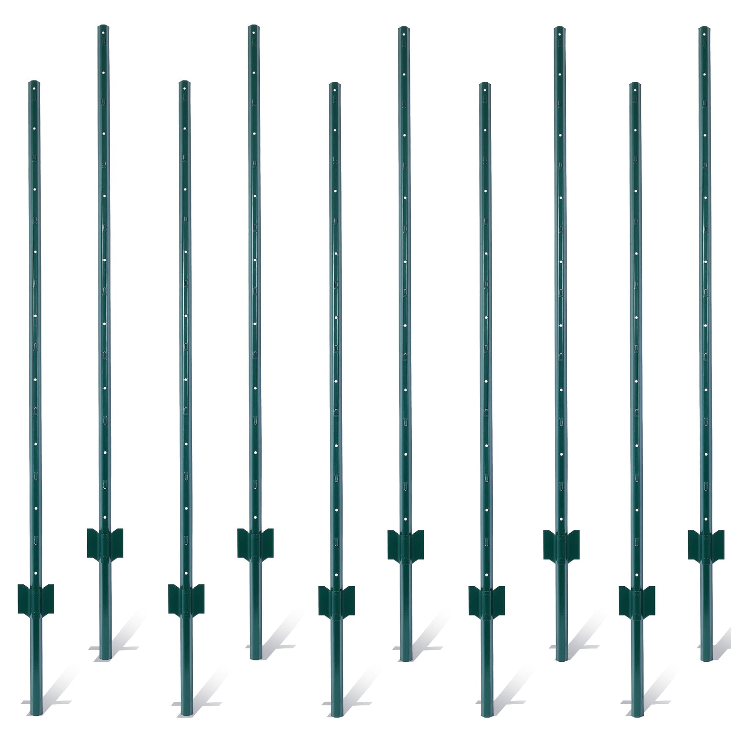 Fence posts ranging from 5 feet to 10 bags, heavy-duty metal fence posts with U-shaped grooves
