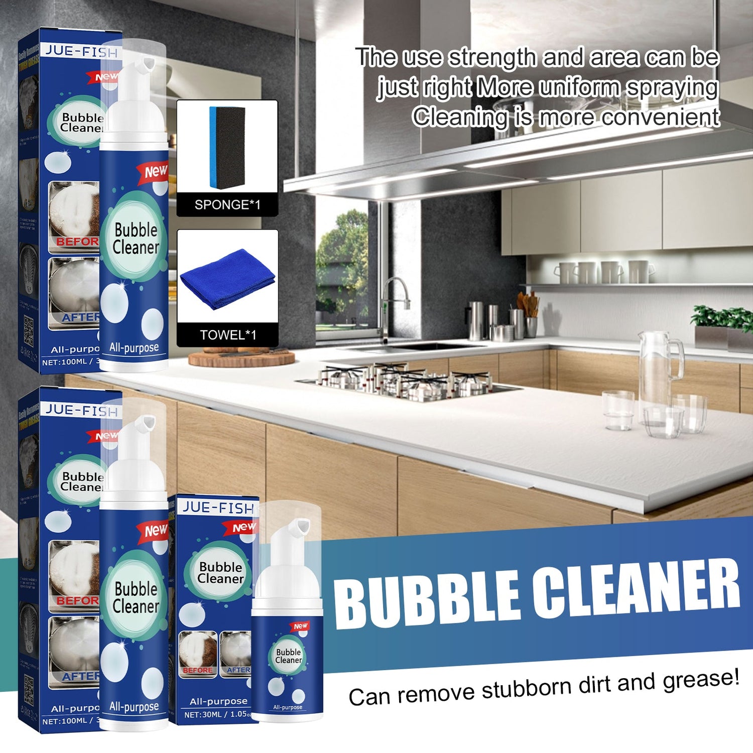 Oil Foam Cleaner Multi-Purpose Heavy Oil Foam Cleaner For Kitchen Stove Hood