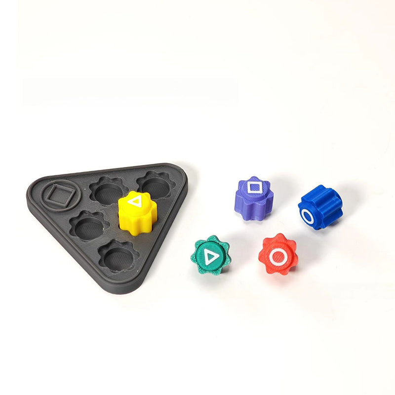 New Korean Gonggi Game Set with 5 Stones &amp; Round Case.