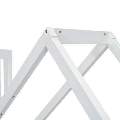 House-shaped Wooden writing Desk,Kids study Table,Bookshelf &amp; Toy Storage,White