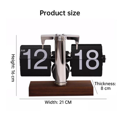Retro flip digital clock, battery - powered mechanical clock for home &amp; office decor