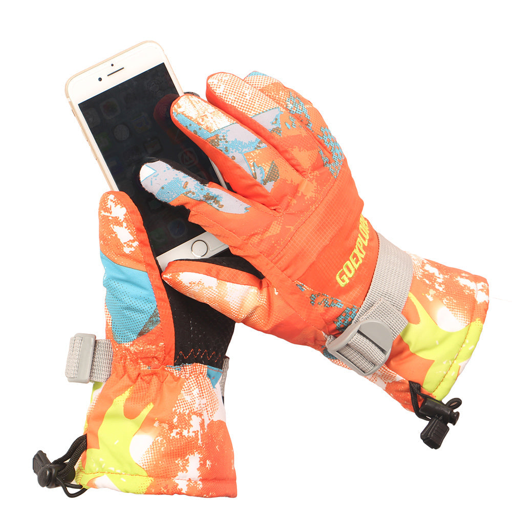 Ski Gloves Men Women -30 Thicken Waterproof Outdoor Motorcycle Snowboard Snowmobile Snow Mittens Winter Girls Male