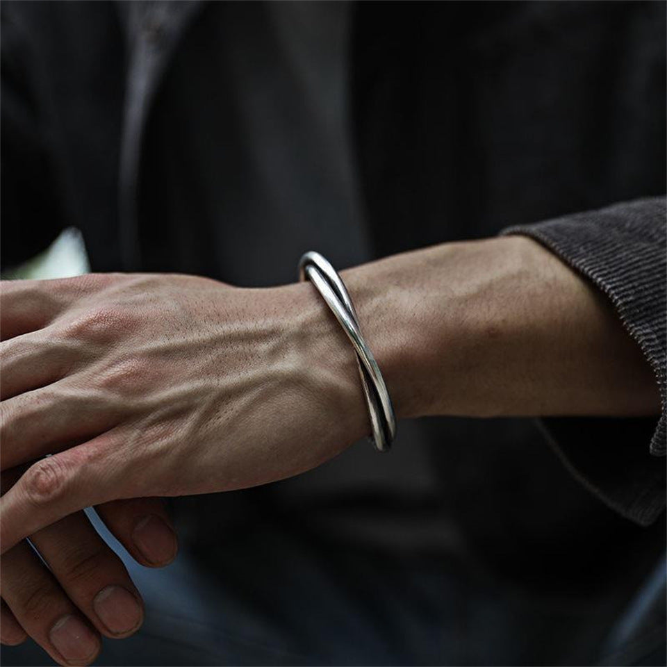 Handmade Twisted Wire Bracelet Men&