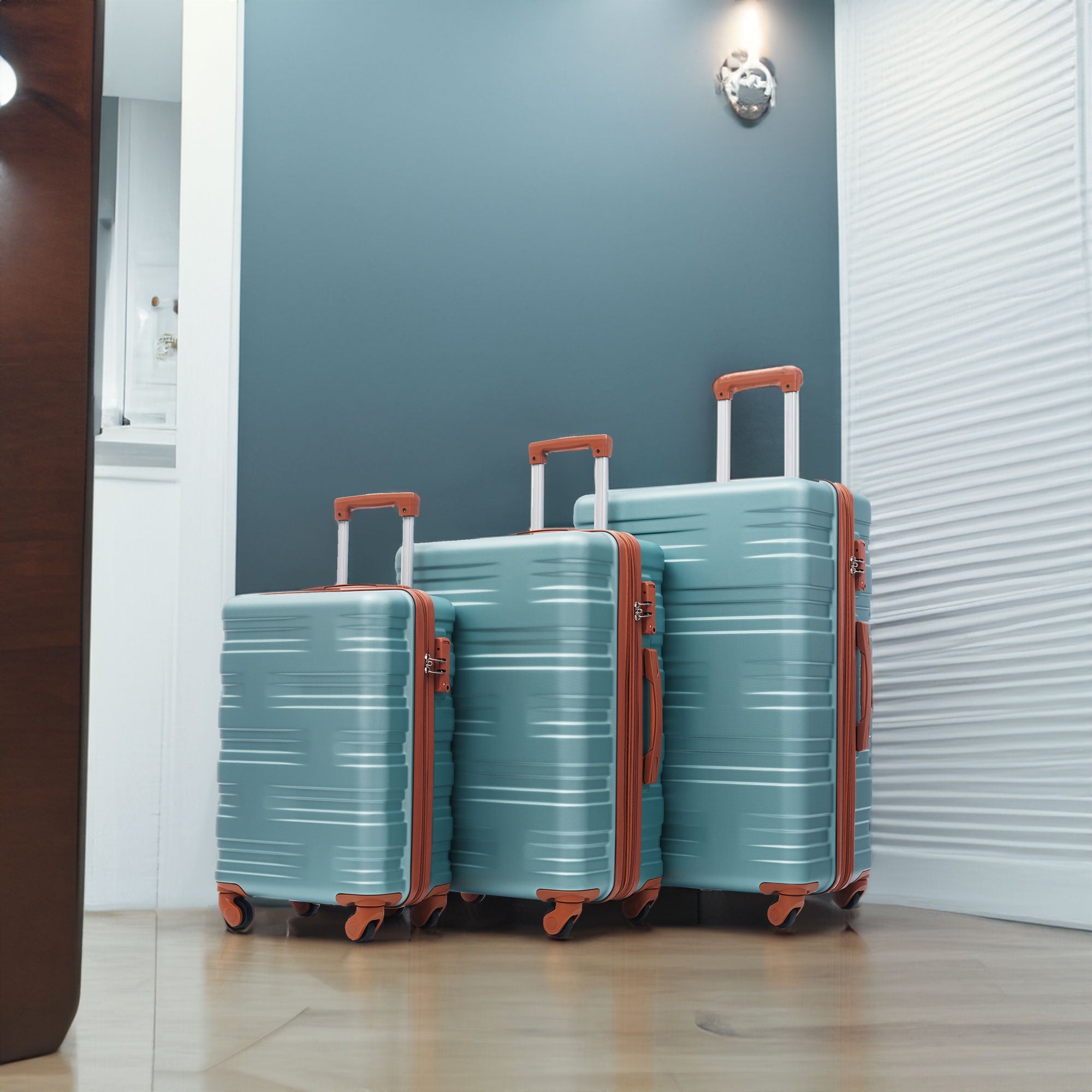 Hardshell Luggage Sets 3 Pcs Spinner Suitcase with TSA Lock Lightweight 20&