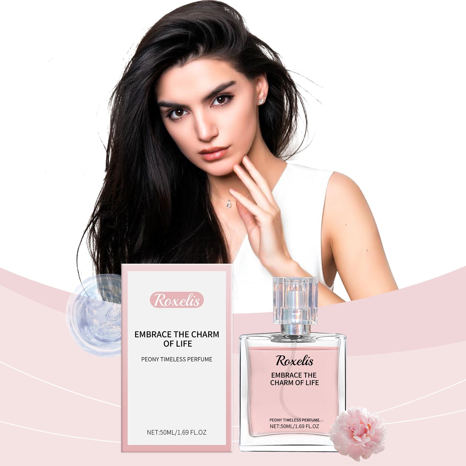 Peony Fragrance Eternal Perfume Natural Fragrance Release Charm Lasting Fragrance Light Elegant Charm Dating Atmosphere Perfume