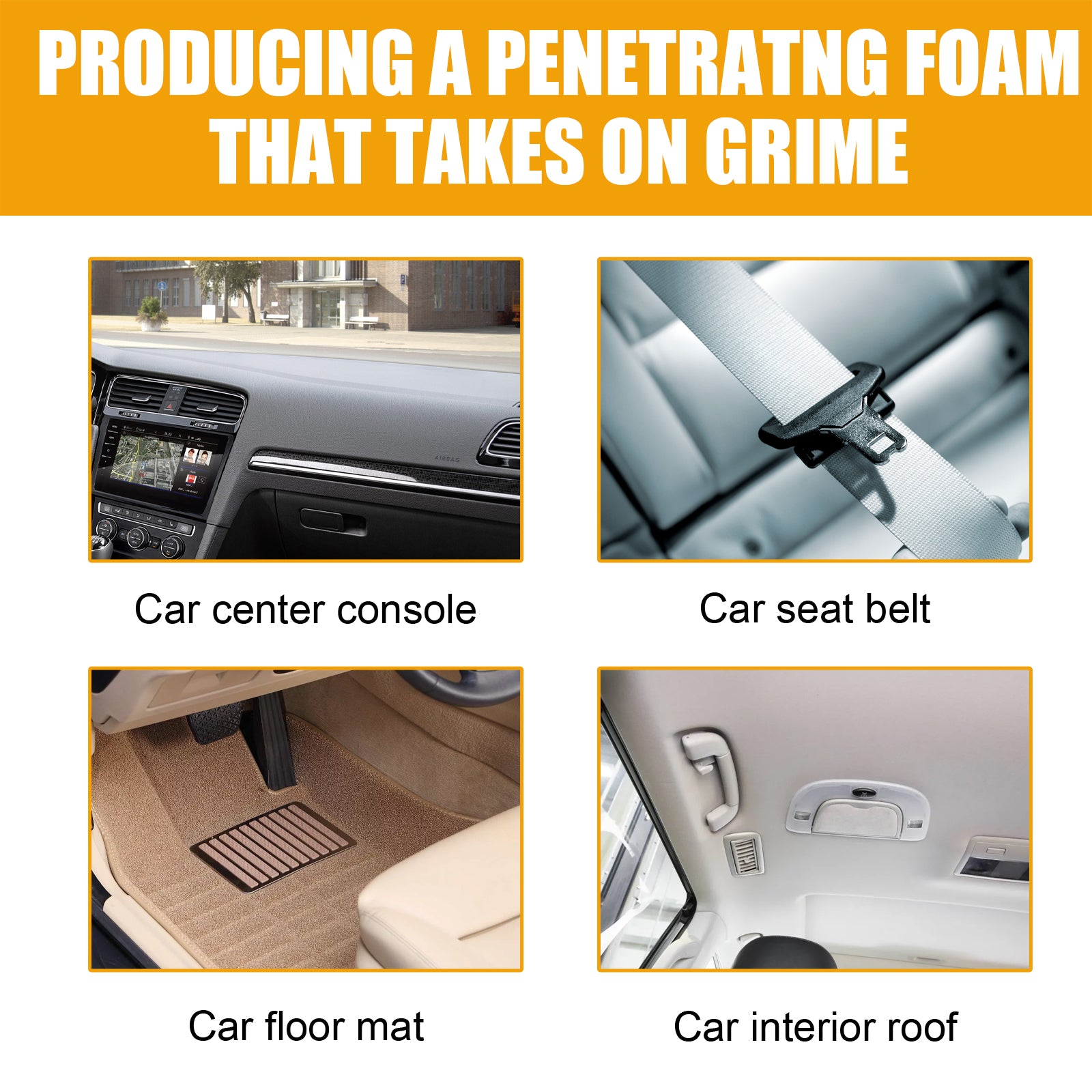 Car Seat Fabric Foam Cleaner