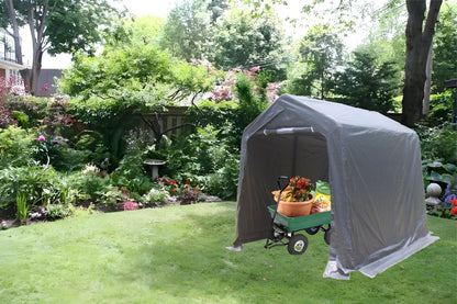 7x8 ft Outdoor Portable Gazebo Storage Shelter Shed with 2 Roll up Zipper Doors &amp; Vents Carport