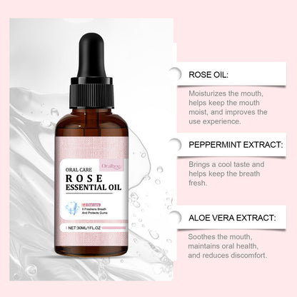 Mouth Rose Mouthwash Oral Hygiene Care Clean Tooth Stains, Gingiva And Freshen Breath