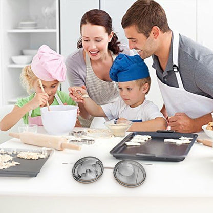 Sugar Candy Tools: Stainless Cutters, Choco Molds, Umbrella Cutter, 6 - pce Biscuit Kit for Fam &amp; Party