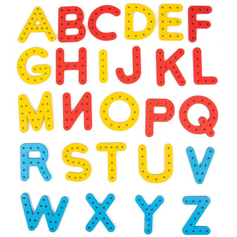 Number letter bead string children&