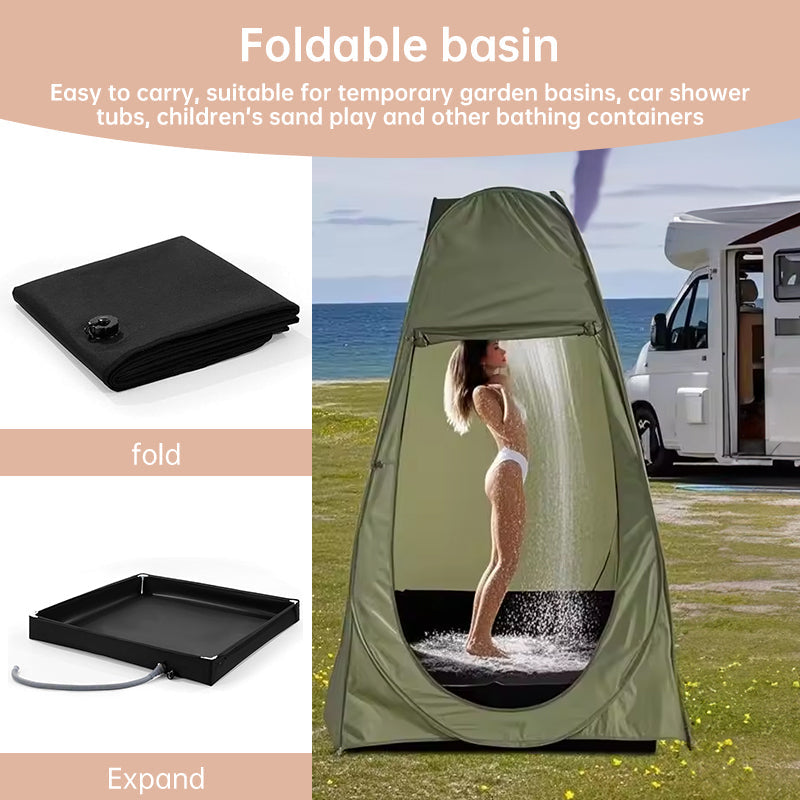Folding Outdoor Camping Shower Tray Base  - for Pets &amp; Travel