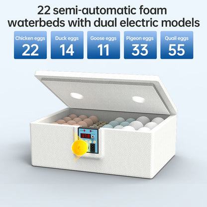 24 - hr Thermostatic Small Poultry Incubator. Biomimetic Waterbed. Auto &amp; Smart. For Chick, Duck &amp; Goose Eggs