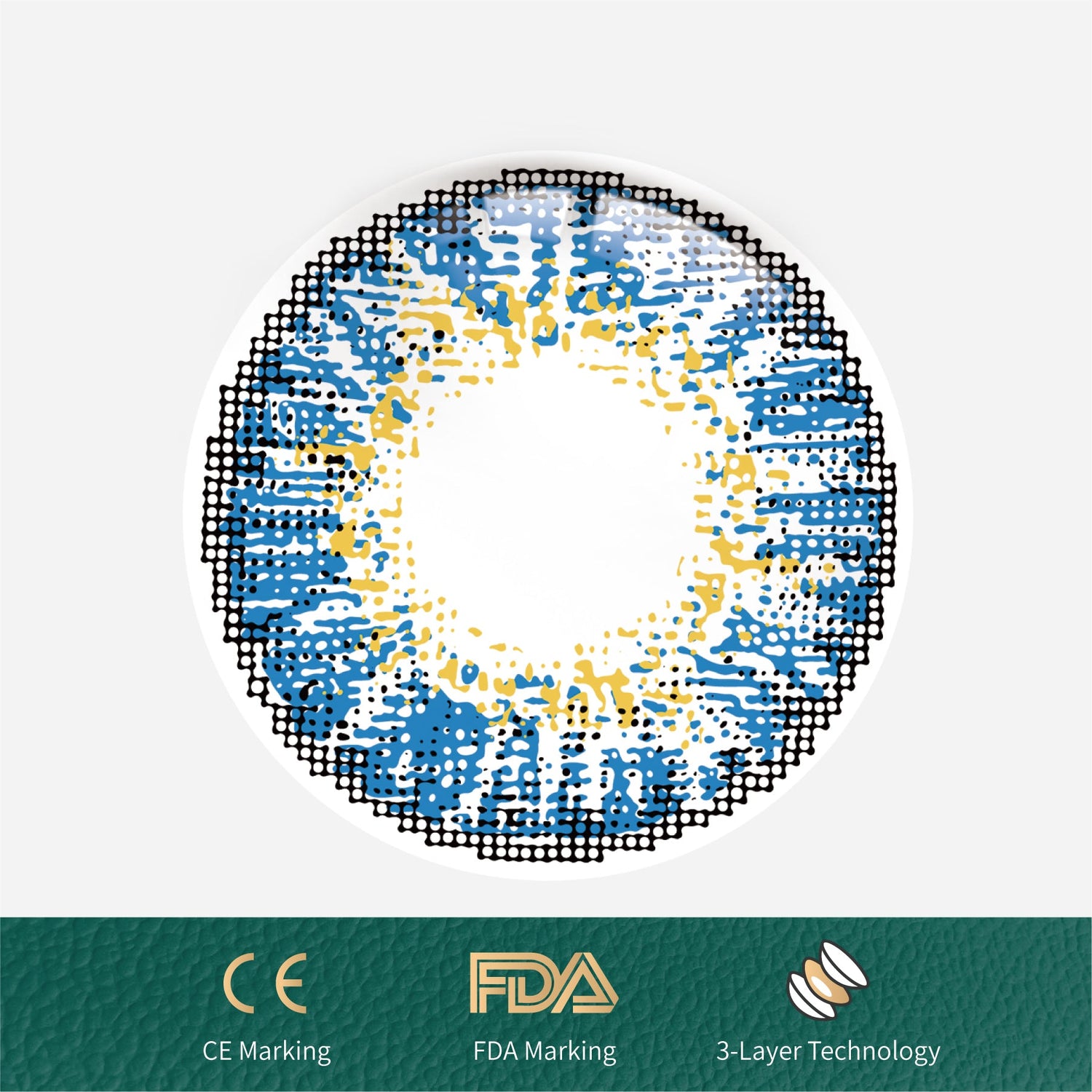 1Pcs FDA Certificate Eyes Beautiful Pupil Colorful Girl Cosplay Contact Lenses Blue