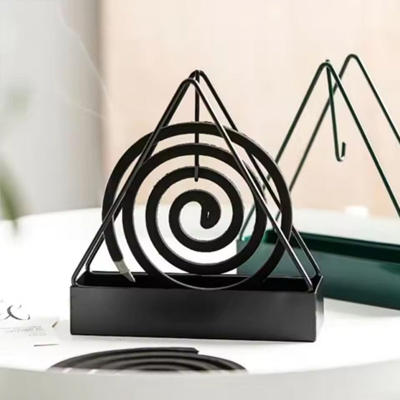 3-Legged Iron Mosquito Coil Stand   Portable, Durable &amp; Stylish Sandalwood Design   Ideal Home Accessory for Coils