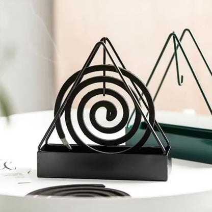 3-Legged Iron Mosquito Coil Stand   Portable, Durable &amp; Stylish Sandalwood Design   Ideal Home Accessory for Coils