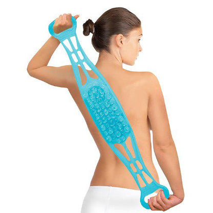 Silicone Dual Sided Back Scrubber Double Chopping Belt Scrubber Washer Bath Cleaning Tools