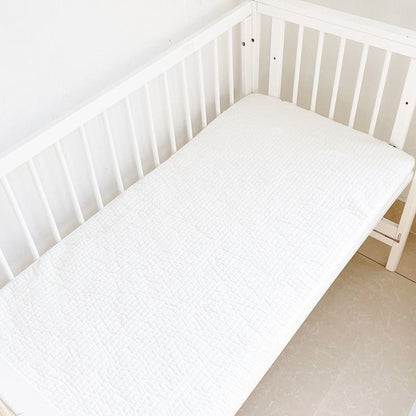 Baby fitted sheet pure cotton plus cotton sheets ins Japanese and Korean style quilted embroidered newborn sheets autumn and winter children&