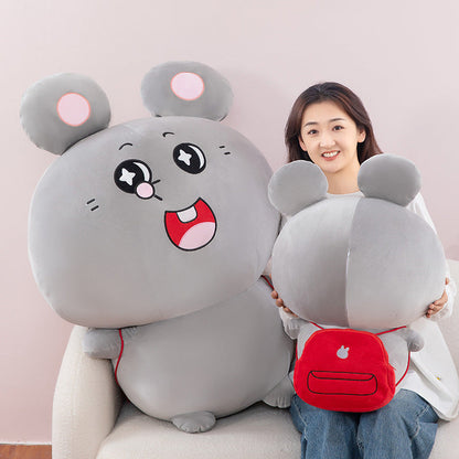 Meiji and Rat Backpack Doll Meiji Mouse Doll Plush Toy Large Cloth Doll Pillow