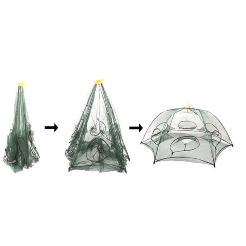 6 Hole Fishing Net Folded Portable Hexagon Network Casting Nets