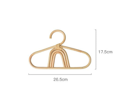 1pcs Handmade Vine Clothes Hanger Indonesian Vine Weaving Moon Sun Rainbow Style Children&