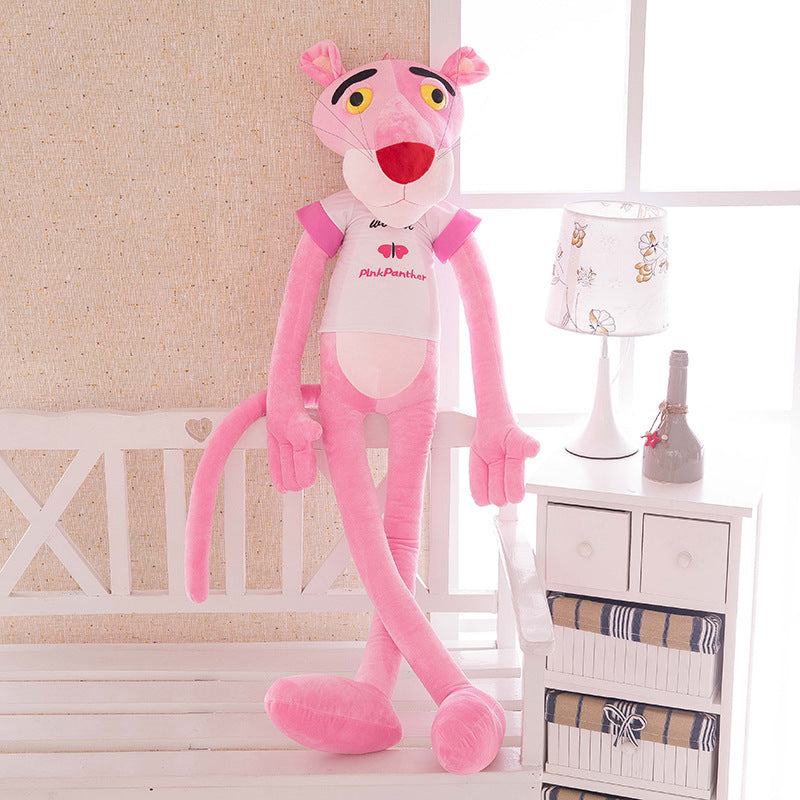 Internet celebrity pink leopard plush toy doll Dalang leopard long legs pink playful leopard jumping tiger large children&