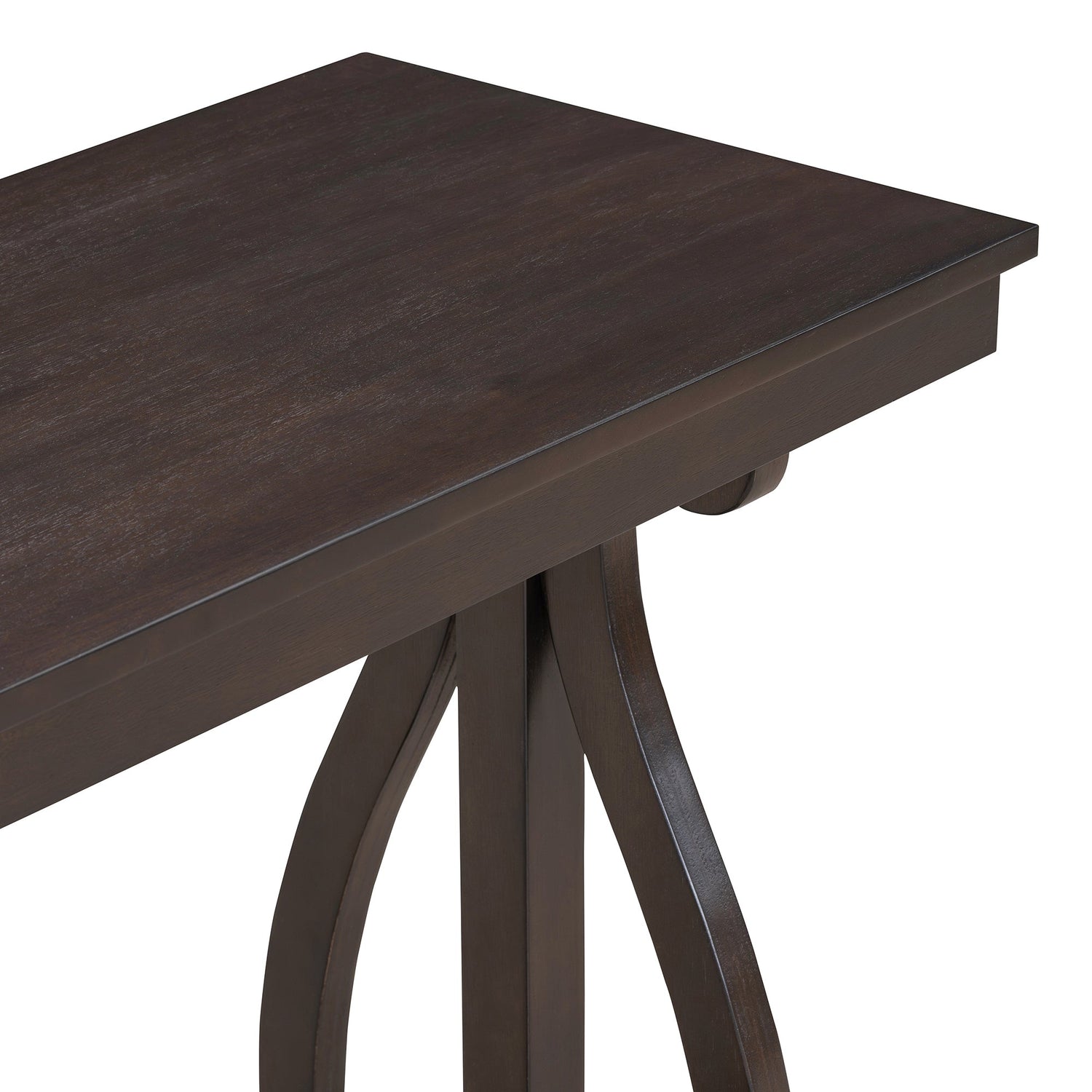 48-Inch Rustic Vintage Console Table --- Farmhouse Style Entryway Table with Open Shelf and Sturdy Construction  (Espresso)