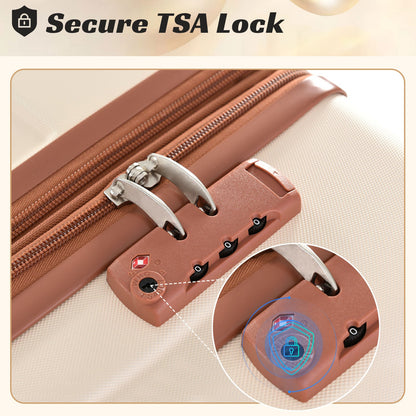 Hardshell Luggage Sets 3 Pcs Spinner Suitcase with TSA Lock Lightweight 20&